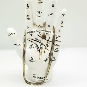 Max & Zoe Silver  Tone Triple Chain Necklace